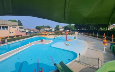 Foto del lido estivo di Cerro Maggiore dall'alto